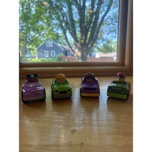 Fisher Price Little People Wheelies Vehicles Set Of 4 With Characters